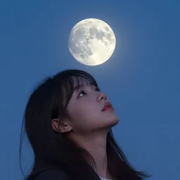 raising my head, i see the moon so bright ; withdrawing my eyes, my nostalgia comes around, made of ticks + plastic, highly quality, artstation,