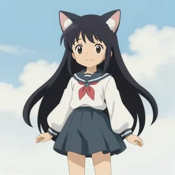 ghibli neko catgirl character concept 4k crisp features