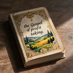 the gospel of profit taking,,,,,,,,,,,,,,,,,,,,, written on a fancy book cover