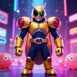 kamen rider sai baba by arnold bocklin, wlop, gantz, sci - fi, anthro, neon lights, katamari damacy, highly detailed, masterpiece, trending on artstation, bokeh, character design, simmetry, tsutomu nihei