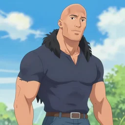 girl dwayne johnson, anime, kyoto animation, magical