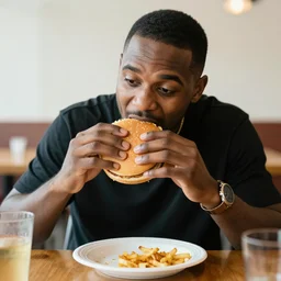 darren watkins jr eating hamburger