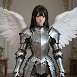 a masterpiece ultrarealistic ultradetailed portrait photograph of a lifelike real anime girl that is dressed in steel plate armor, angelic beauty, inside her house, photoreal image, art by wlop, photoreal, lgbt, highly rendered, blender, unreal engine, readable, extremely detailed, trending on artstation, sharp focus, 4 k