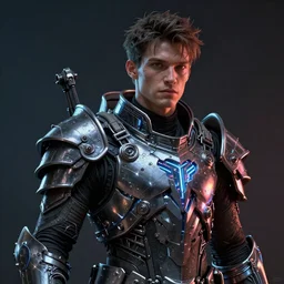 andry garfield portrait, dystopia core, apocalyptic, armor, warrior, dramatic, sharp focus, fiction, neon, fantasy, hyper detailed, digital art, trending in artstation, cinematic lighting, studio quality, smooth render, unreal engine 5 rendered, octane rendered, art style and nixeu and wlop and krenz cushart