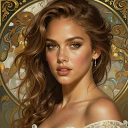 beautiful young jessica alba, closeup, d & d, fantasy, intricate, elegant, highly detailed, digital painting, artstation, concept art, matte, sharp focus, illustration, art by artgerm and greg rutkowski and alphonse mucha