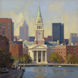 city of boston, painted by velazquez, digital painting, 4 k