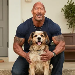 Dwayne Johnson as a dog