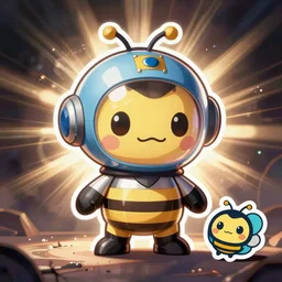 cute miss mascot escargaume escargaume shelmet super hero sticker art, cronobreaker, beeple game icon