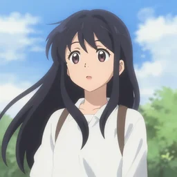 anime girl looking into the distance