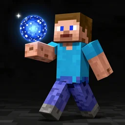 minecraft steve holding the universe art 4 k deviantart artstation dynamic pose