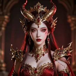 wonderful princess of hell with fair skin, ornate 8 k gorgeous intricate detailed, accent lighting, dramatic light, octane render