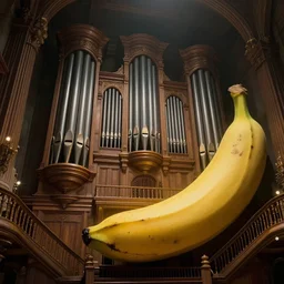 giant pipe organ buildings, dim volumetric lighting, 8 k octane beautifully detailed render, post - processing, extremely hyper - detailed, intricate, epic composition, giant bananas natural disaster, cinematic lighting, masterpiece, trending on artstation, detailed detailed detailed, masterpiece, stunning art by anders zorn, wonderful masterpiece by greg rutkowski, beautiful cinematic light, american romanticism by greg manchess, jessica rossier