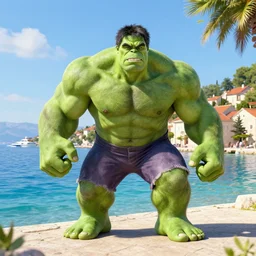 hulk on vacation in croatian sea