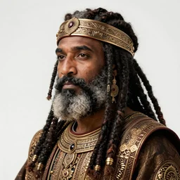 forest whitaker ancient libyan, curled beard and dreadlocks, intricate, elegant, highly detailed, artstation, sharp focus, illustration, orientalism, bouguereau, mandy jurgens, rutkowski, mucha