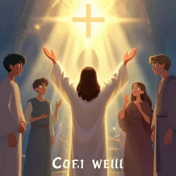 shia labeouf as jesus saying goodbye, farwell, holy rays of spiritual light, worship, pixar style, shaded lighting poster by magali villeneuve, artgerm, jeremy lipkin and michael garmash, rob rey and kentaro miura style, trending on art station