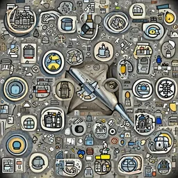 creative app icon ,by studio ghibli ,by mc escher