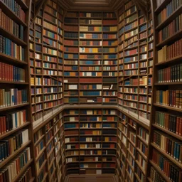 borges infinite library, endless rows of books, geometric architecture, painting by brain froud, charles vess, cinematic lighting, epic composition, highly detailed