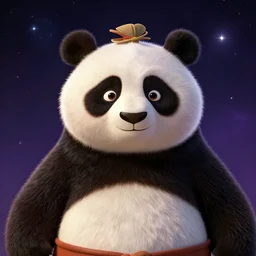 cosmic lovecraft peasant panda portrait, pixar style, by tristan eaton stanley artgerm and tom bagshaw.