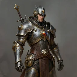 a portrait painting of bardin goreksson steampunk ironbreaker, artstation, 8 k, fantasy