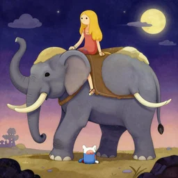 ancient psychic tandem war elephant from adventure time by rene magritte, beksinski technique