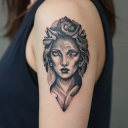 subdued color Tattoo stencil, by lui ferreya