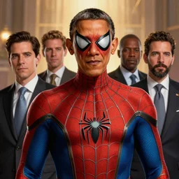formal portrait of president obama as spiderman, not wearing mask. digital art by eugene de blaas, ross tran, and nasreddine dinet, vibrant color scheme, intricately detailed, in the style of romanticism, cinematic, lighting background, artstation, greg rutkowski