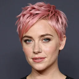portrait of a gorgeous Brie Larson pink pixie cut hair by Mario Testino,  headshot, detailed, award winning, Sony a7R