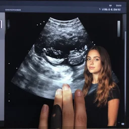 an ultrasound picture, painted by artgerm and greg rutkowski and magali villanueve
