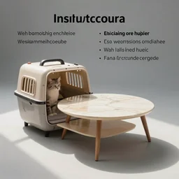 instruction manual for a cat carrier that can transform into a coffee table