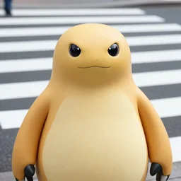 closeup potrait of Mewtwo at a crosswalk in Tokyo, natural light, sharp, detailed face, magazine, press, photo, Steve McCurry, David Lazar, Canon, Nikon, focus