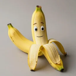 banana with a human face