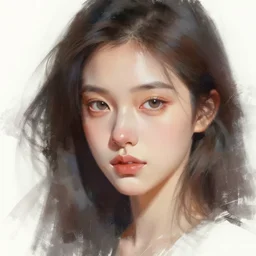 a digital painting of a woman's face by yanjun cheng, cgsociety, process art, speedpainting, digital painting, painterly