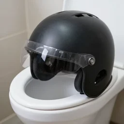 toilet bowl helmet