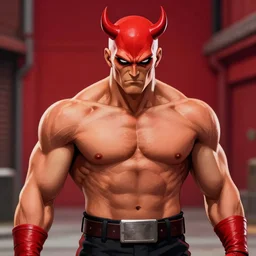 character portrait of the devil street fighter