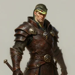 a detailed portrait of a snake poison sorcerer dressed with a leather armor, by justin gerard and greg rutkowski, digital art, realistic painting, dnd, character design, trending on artstation