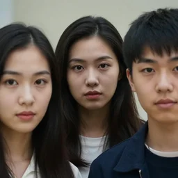 3 d, realistic, people look into the frame