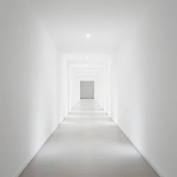 neverending white corridor