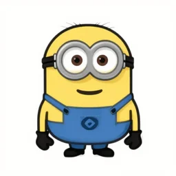 simple line drawing of a minion, very simple