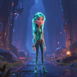 the beginning of a journey futuristic sci - fi pixar disney digital cgi rtx hdr painting bioluminance alena aenami artworks in 4 kby jesper ejsing, feng zhu