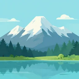mountain water illustration vector digital art trending on artstation w 6 4 0