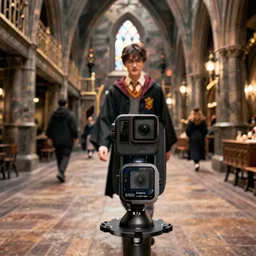 gopro pov of harry potter walking inside of the hogwarts