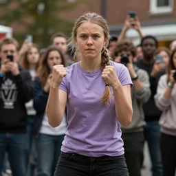 greta thunberg hip hop rap battle video still,