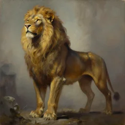 a detailed portrait painting of a fantasy male androsphinx, dungeons and dragons character art, warcraft art, lions body, in the style of tim hildebrandt