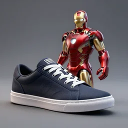 sneakers of iron man by tim burton, view from the side, render, cinema 4 d, octane render