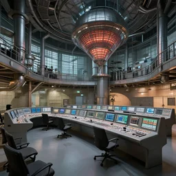 a beautiful very detailed render of control room industrial architecture by b. v. doshi, architecture island tron infrared alien, archdaily, wallpaper, highly detailed, trending on artstation.