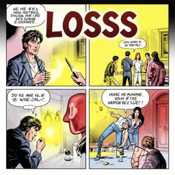 loss ( comic ), in the style of gottfried helnwein