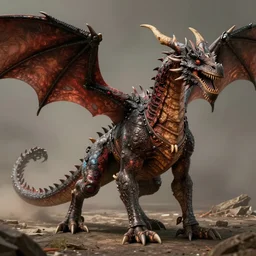 full shoot four legged western style dragon, four legged, image of a dragon, picture of a dragon, ( stylized, artgerm, artstation, hd, cgsociety, cgi, realistic, dramatic, cinematic, artistic, trending, detailed )