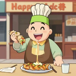 happy kebab man
