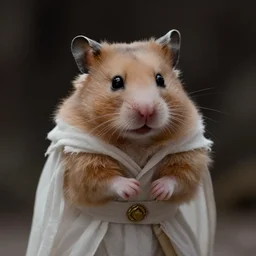 hamster as princess leia, movie still, star wars, cinematic, sharp focus, cinematic grain, cinematic lighting, 8 k