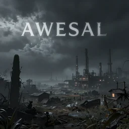 elegant, wondrous, eclectic, AWESOME, beautiful 3d render of a moody, atmospheric, hazy, bleak, eerie, desolate landscape with a distant factory at night, Trending on artstation, rendered in octane, vfx, digital art, control the soul, rendering, postprocessing, rendered in UnrealEngine